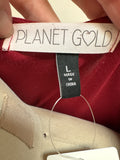 Planet Gold Burgundy Dress, L