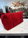 New Vera Bradley Red/Black Concerto Large Duffel Bag Carry-on, 21"x11"