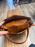 I Medici Brown Leather Crossbody Bag, 11"x8"