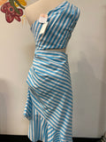 New Dee Elly Blue Stripe Side Cutout Dress, S (retail $110)