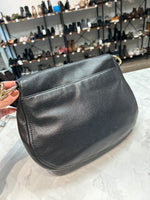 Michael Kors Black Flap Shoulder Bag, 11"x8"