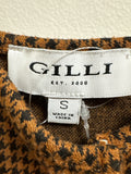 Gilli Brown Houndstooth Dress, S