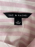 Zac & Rachel Purple Stripe Button Front Top, M