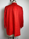 Jones New York Red 100% Linen Top, L