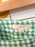 Loft Green Gingham Skirt, 6