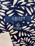 Chaps Blue Print Dress, S
