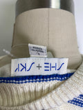 She + Sky White/Blue Sweater, L