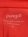 Pure J. Jill Coral Tunic Top, S