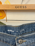 Old Navy Mid Rise Slouchy Straight Button Fly Jeans, 14