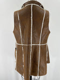 3 Sisters Brown Pocket Vest, S