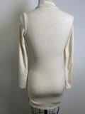 BB Dakota Cream Fitted Mock Neck Dress, XS