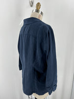 Soft Surroundings Blue Tencel/Linen Jacket, L