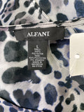 Alfani Animal Print Top, L