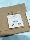 New Little Layers 14K Gold Vermeil Heart Earrings (retail $50)