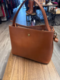 I Medici Brown Leather Crossbody Bag, 11"x8"