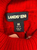 Lands End Red Tunic Sweater, M