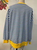 Blue Stripe Sweatshirt  , L