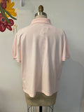 New Calia Pink Puff Sleeve Polo Top, XXL