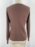 Adrianna Papell Brown Sequin Sweater, M