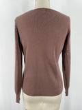 Adrianna Papell Brown Sequin Sweater, M