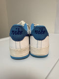 Nike Air Force 1 S50 White University Blue Shoes, 8/8.5 (youth 6.5)