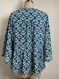 Mary Square Green Top, XL