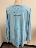 Zenana Blue Sweatshirt, 1X