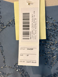 New Jkara Dusty Blue Beaded Dress, 8 Petite