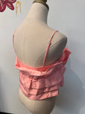 New On Twelfth Pink Layered Ruffle Top, M