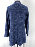APT Designs Blue Reversible Cardigan, S/M