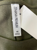 Zenana Premium Green Pocket Dress, 1X