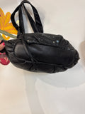 Aimee Kestenberg Black Leather Celestial Splatter Shoulder Bag, 17"x11" (retail $268)