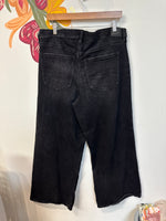 American Eagle Black High Rise Wide Leg Jeans, 16 Long