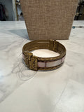 Vintage Mother of Pearl Inlay Hinge Bracelet