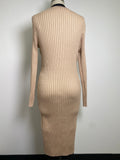 Almost Famous Tan/Black Fitted Dress, XL