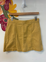 H&M Yellow Denim Button Front Skirt, 6