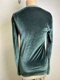 Asos Green Velour Top, S Tall