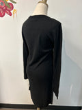 New Neiman Marcus Black Leather & Cashmere Dress, M/L (runs small)