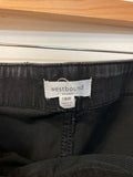 Westbound Black Pull On 23" Inseam Cropped Jeans, 18W