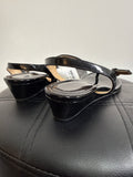 Michael Kors Black Patent Sandals, 7.5
