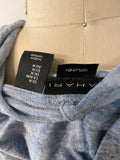 Tahari Blue 100% Linen Cardigan, M