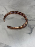 Sterling Silver Amethyst Hinged Cuff Rose Gold Bracelet