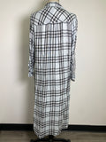 New Jones New York Plaid Button Front Dress, L