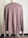 We the Free People Brown Oversized Sweatshirt, M
