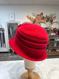 New Jeanne Simmons Red 100% Wool Hat