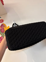 Vera Bradley Black Quilted Tote Bag, 13"x14"