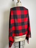 Poncho Black/Red, One Size