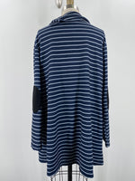 Reborn Navy Stripe Tunic Top, 2X