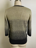 Alfred Dunner Gold/Black Sweater, S Petite