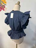 Strut & Bolt Blue Top, S